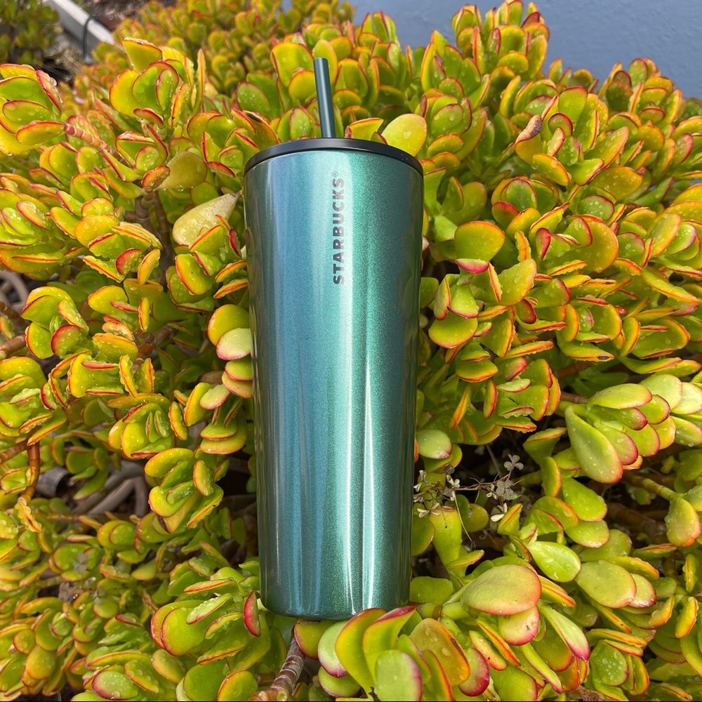 Starbucks NWT Forest Green Shimmer Tumbler- 24oz